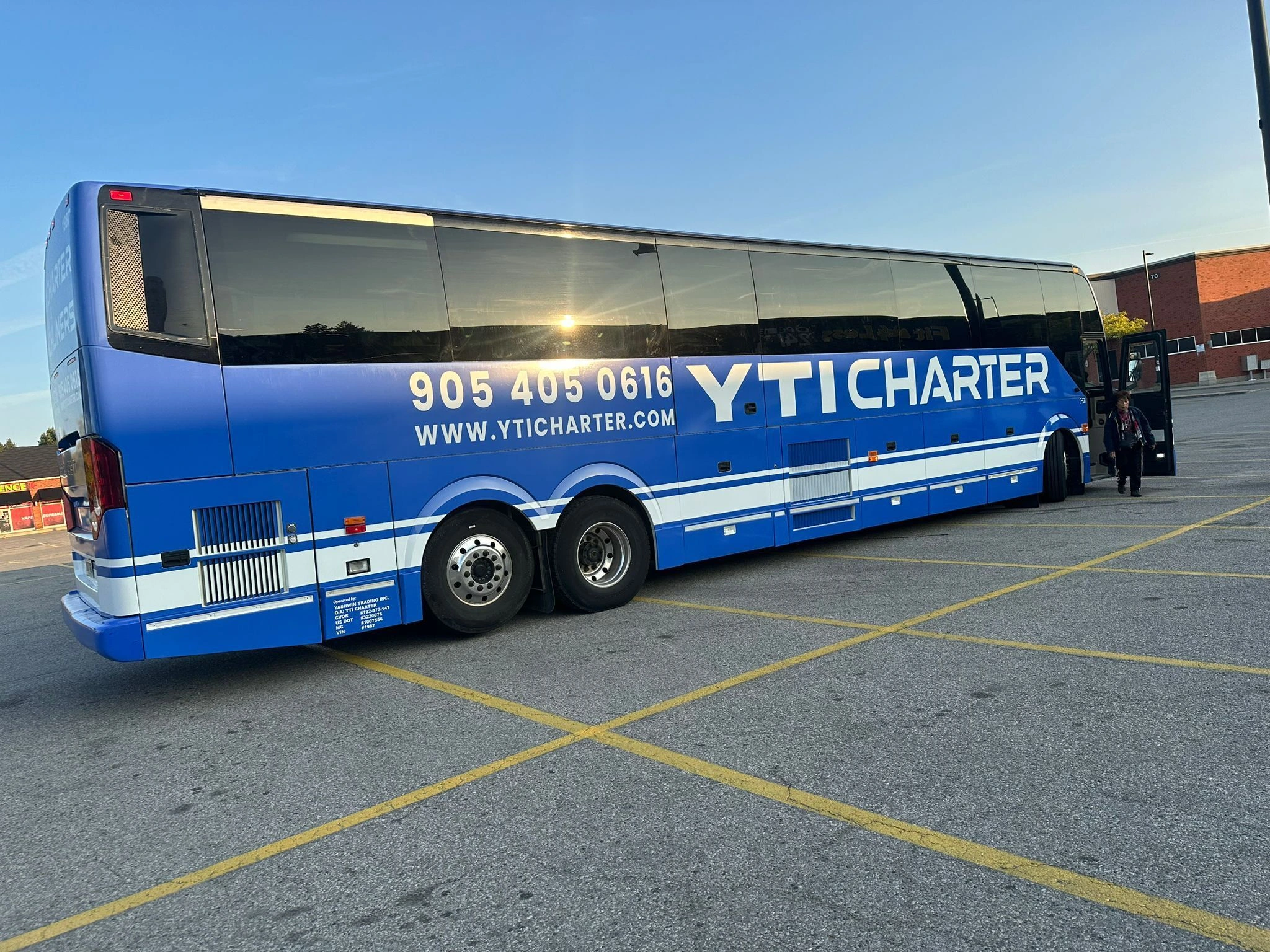 Coach Bus Outside Wrapped